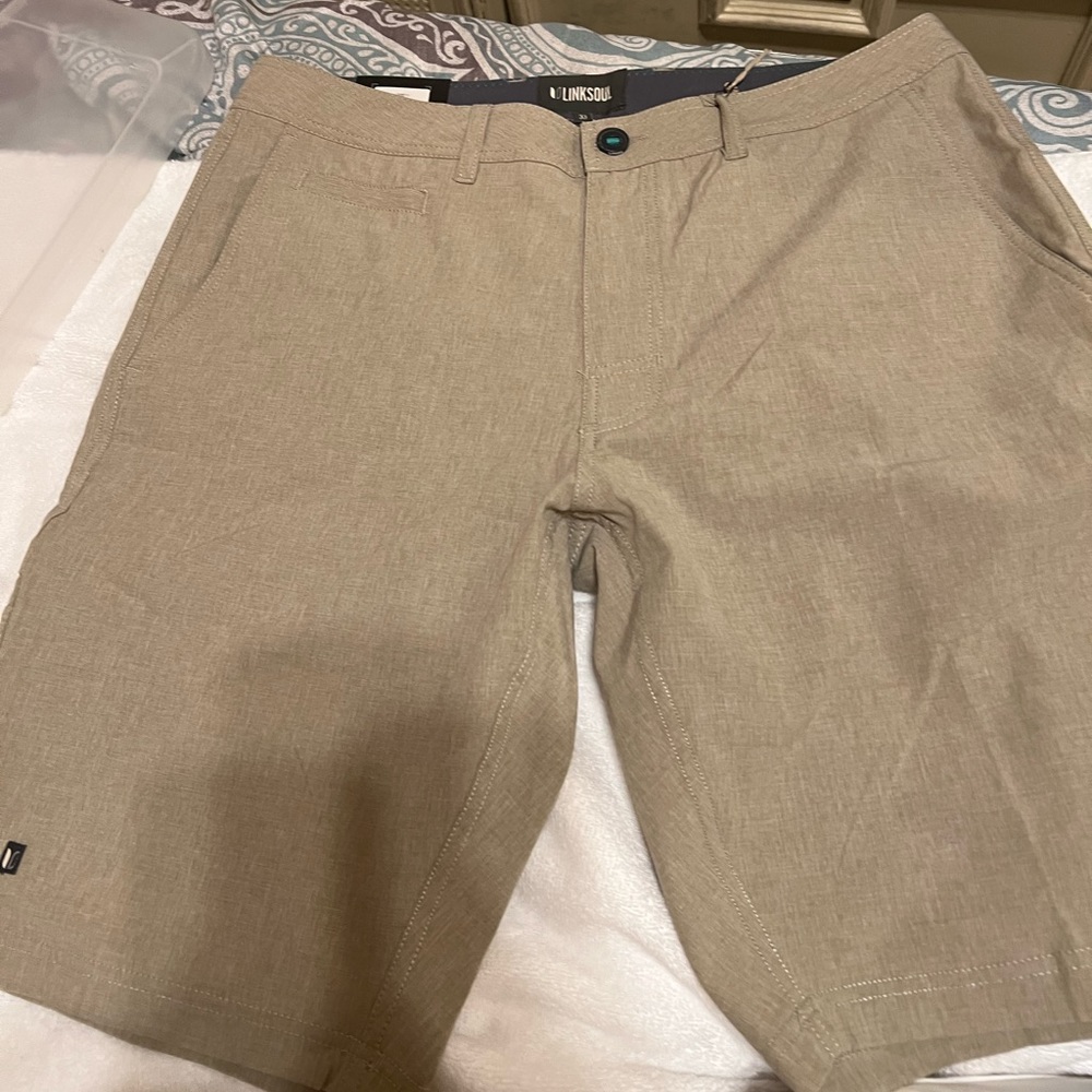 linksoul boardwalker shorts size 33 khaki color men’s
